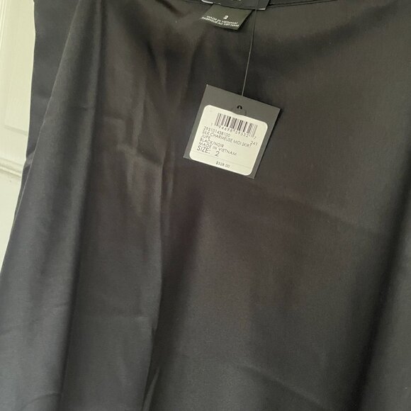 NWT Club Monaco 100%  Silk Charmeuse Midi Slip Skirt - Picture 7 of 8